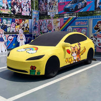 BESVOL Dreamcraft Entry | Pixel Cat Anime Edition Stretch Car Cover